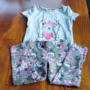 Carter's 2 Piece Outfit Shirt w/Matching Legging 4